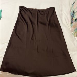 J. Crew Chocolate Brown A-Line Midi Skirt